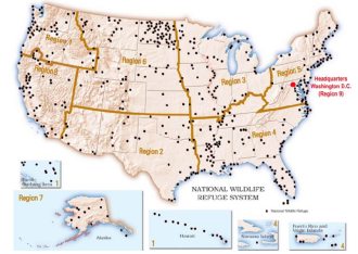 National Wildlife Refuges map