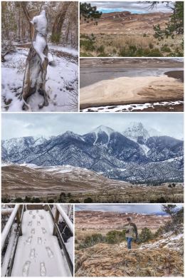Great Sand Dunes National Park in snow